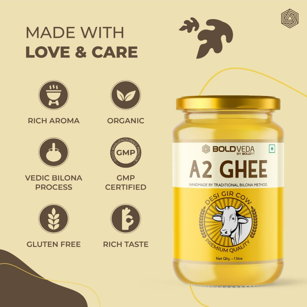 Boldfit Boldveda  Pure A2 Bilona Ghee