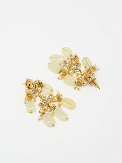Kundan Neckpiece With Earrings - Ruby Raang