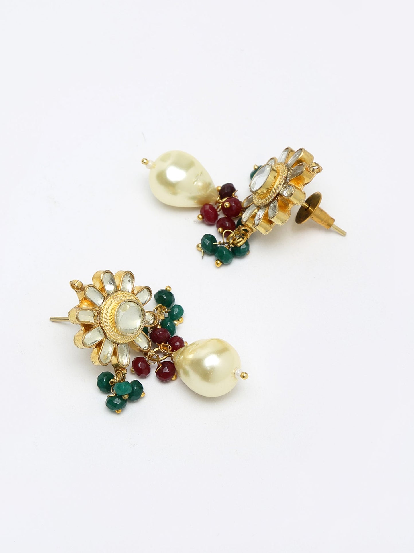 Kundan Maharani Choker With Earrings - Ruby Raang