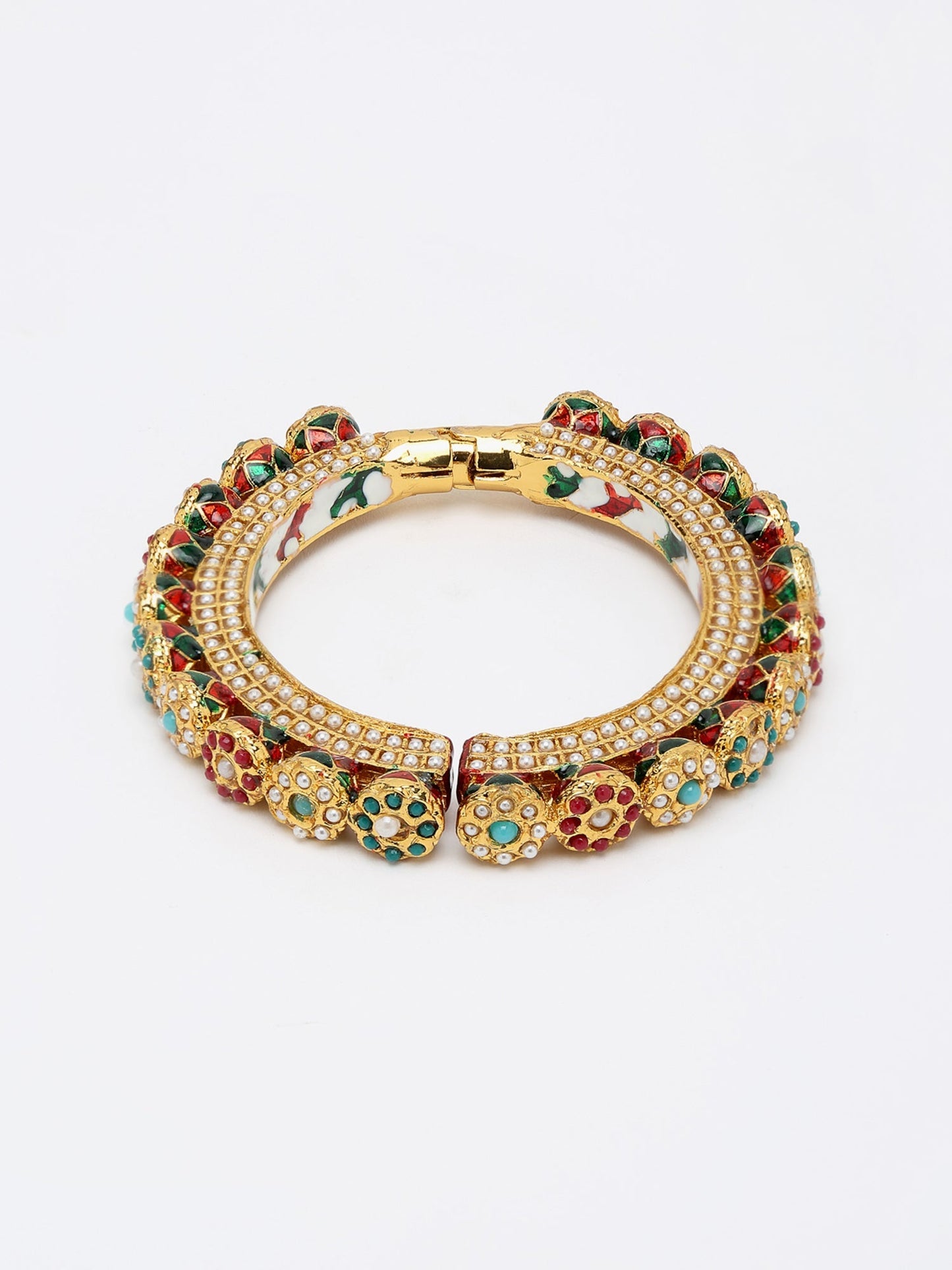 Multi Embellished Bangle - Ruby Raang