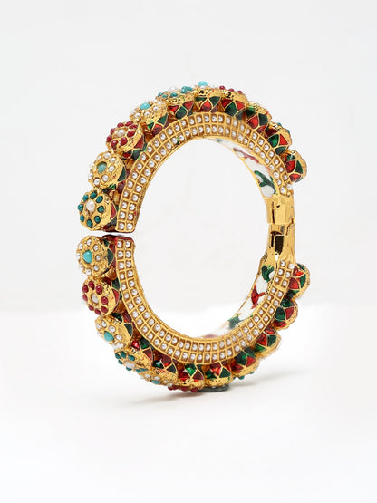 Multi Embellished Bangle - Ruby Raang