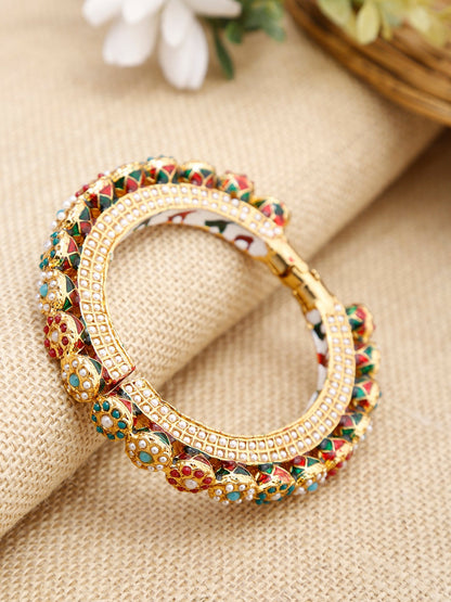 Multi Embellished Bangle - Ruby Raang