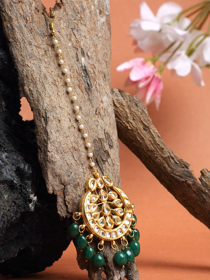 Kundan Maang Tikka - Ruby Raang