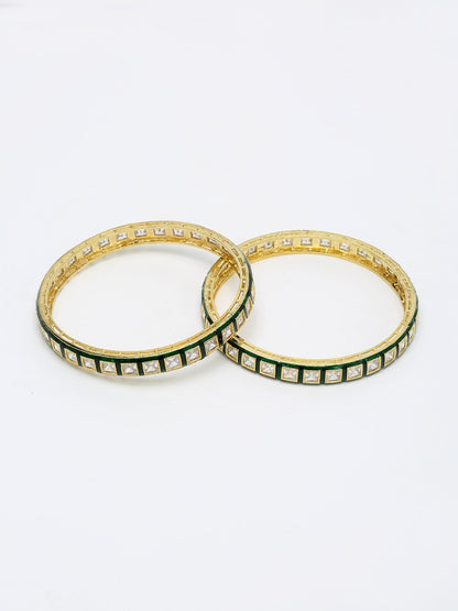Meenakari Bangles Set Of 2 - Ruby Raang