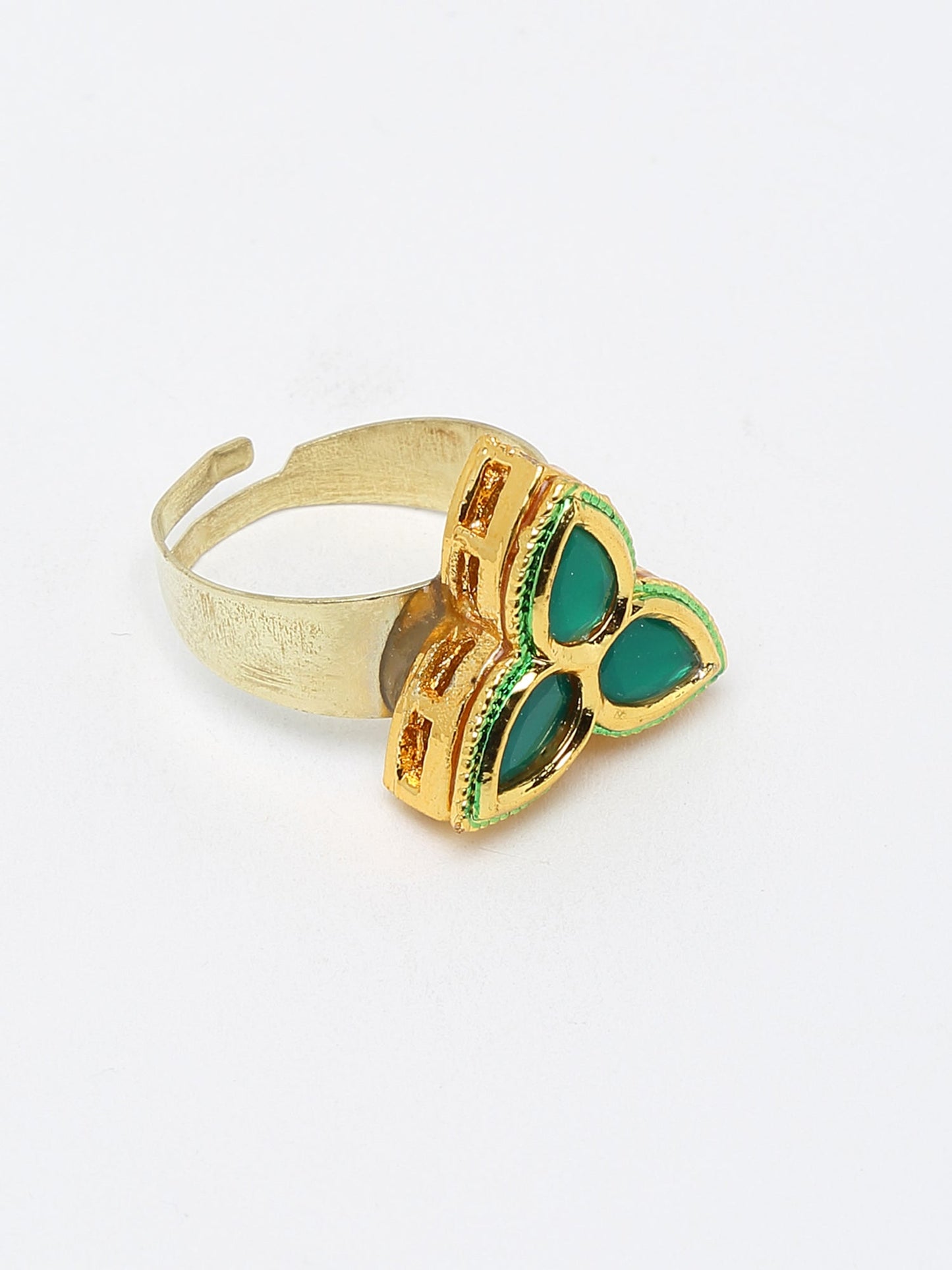 Kundan Ring - Ruby Raang