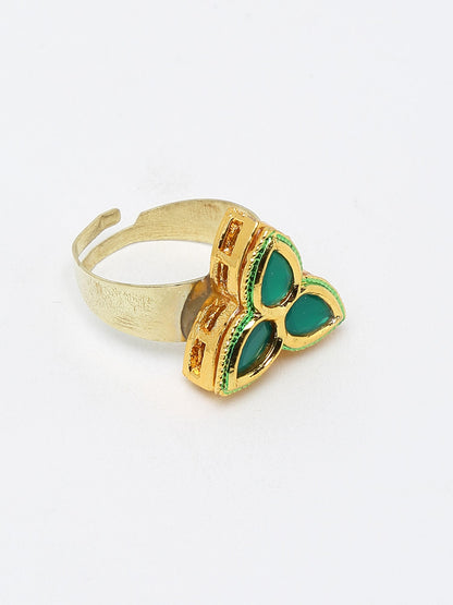 Kundan Ring - Ruby Raang