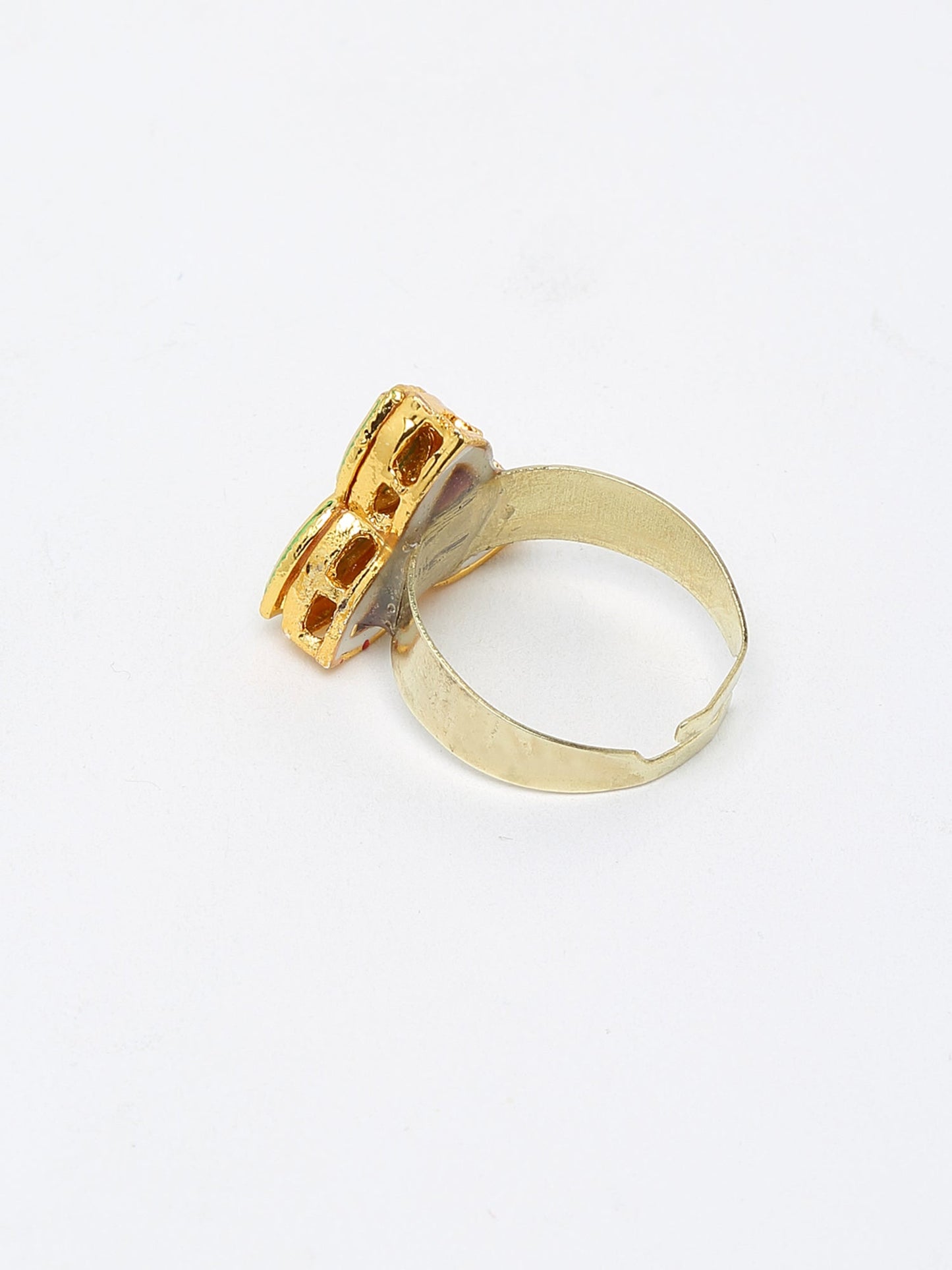 Kundan Ring - Ruby Raang