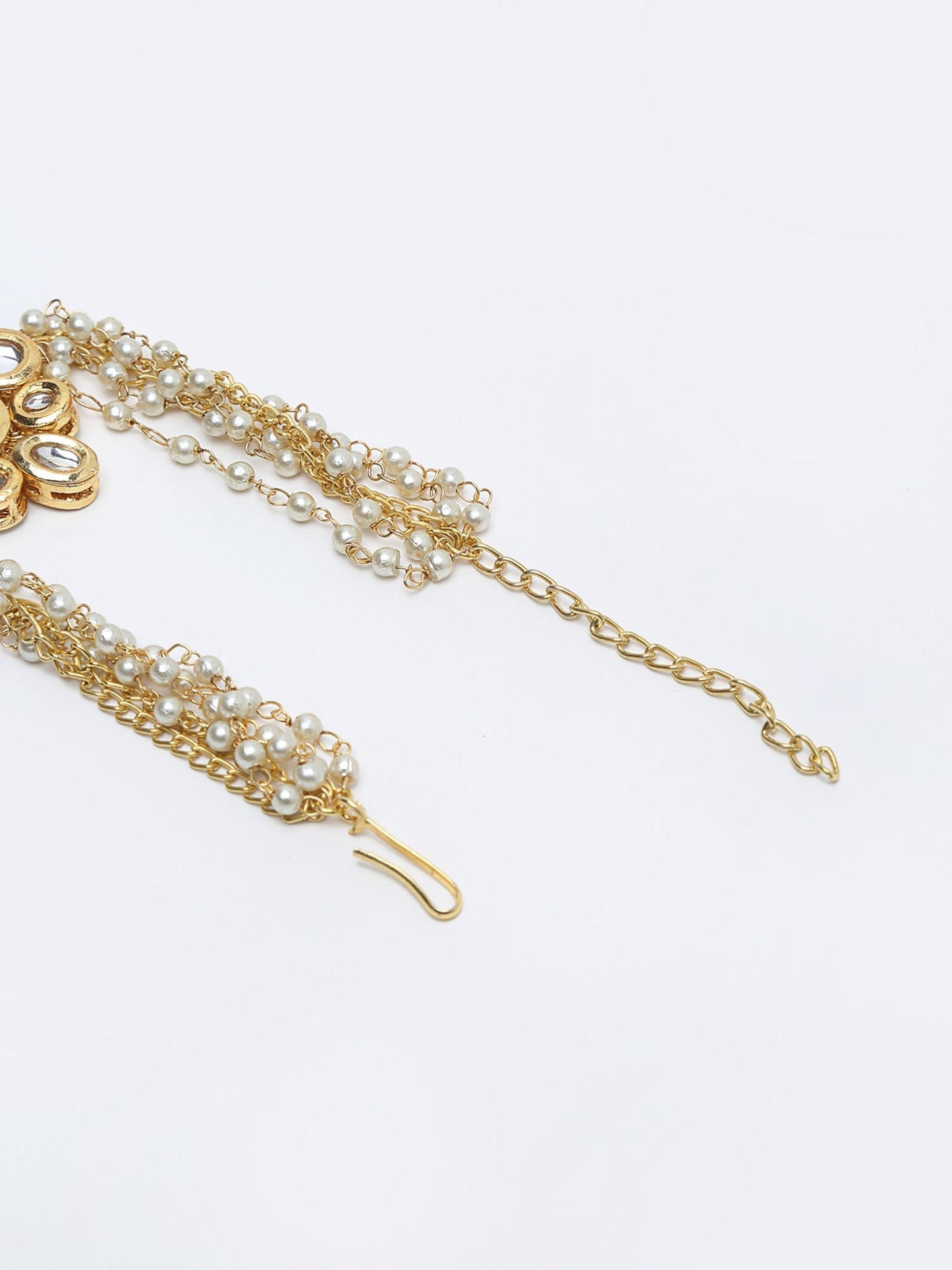 Kundan Hand Harness - Ruby Raang
