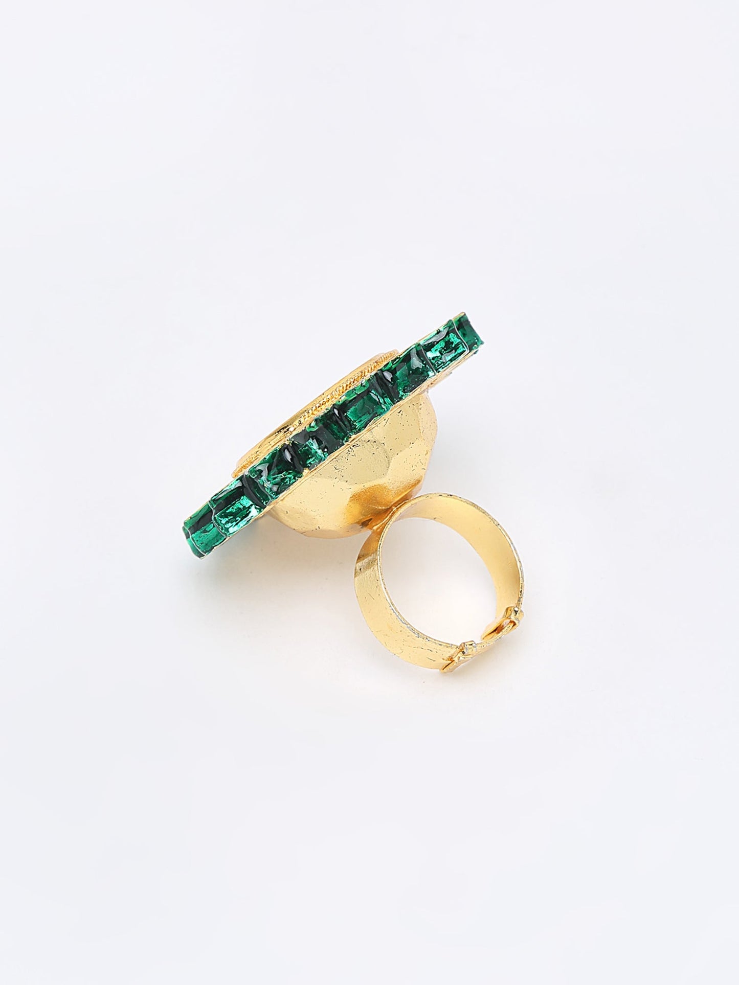 Kundan Cocktail Ring - Ruby Raang