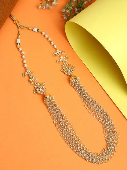 Pearl Jhumki Necklace - Ruby Raang