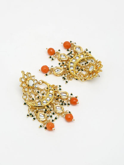 Kundan Earrings - Ruby Raang