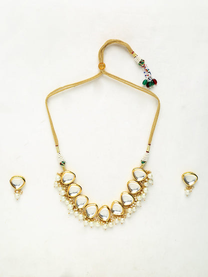 Kundan Choker With Studs - Ruby Raang