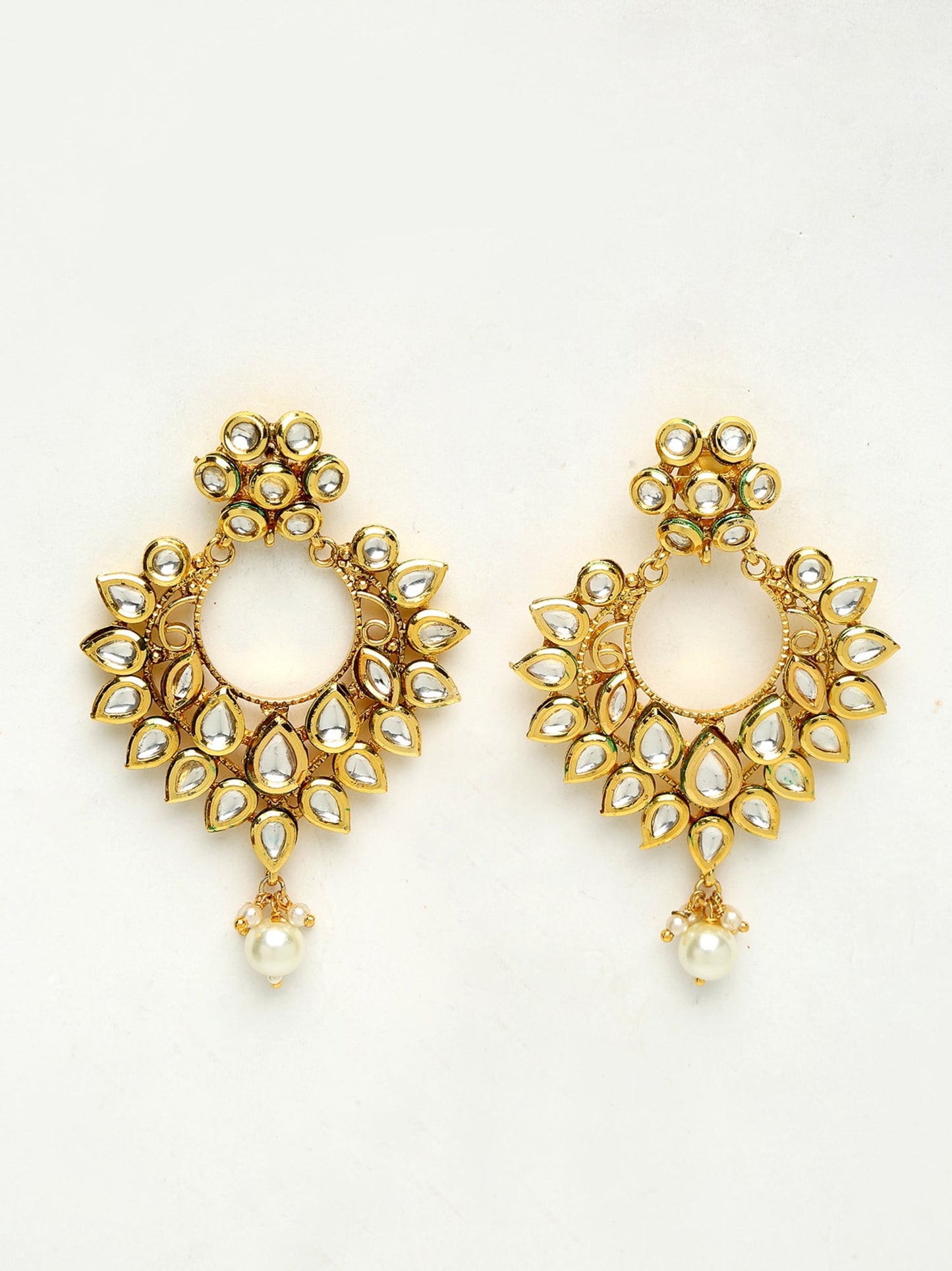 Kundan Earrings - Ruby Raang