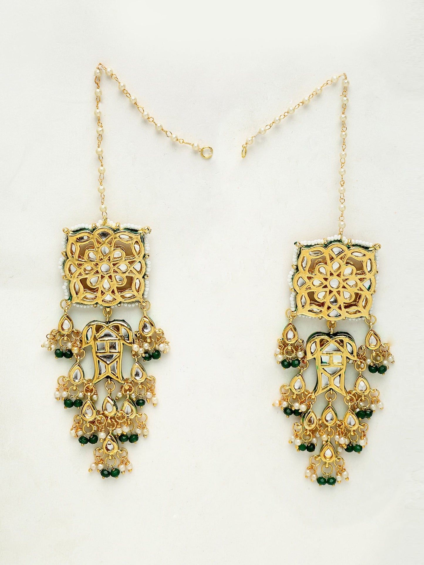 Kundan Choker With Earrings - Ruby Raang