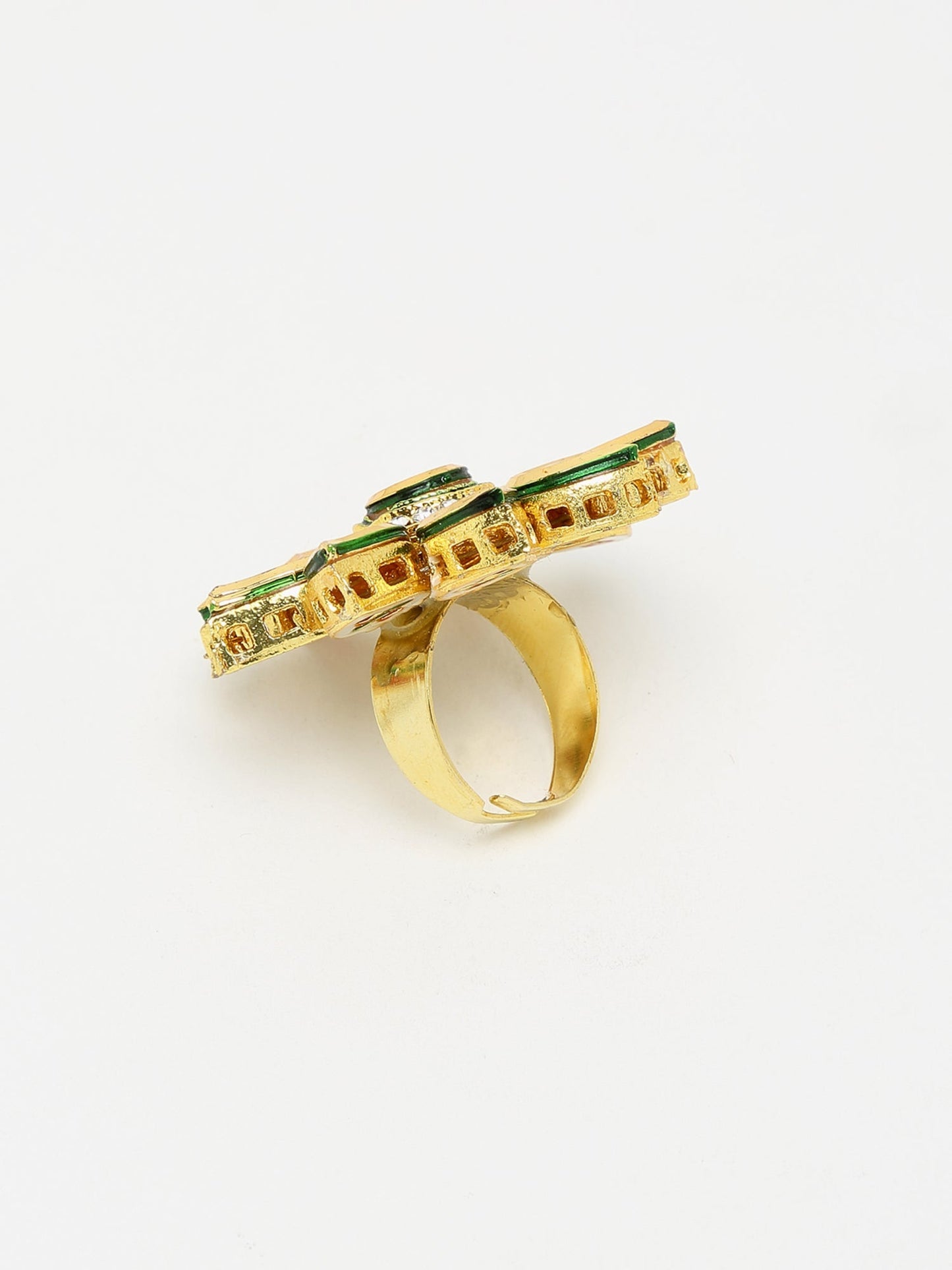 Kundan Ring - Ruby Raang