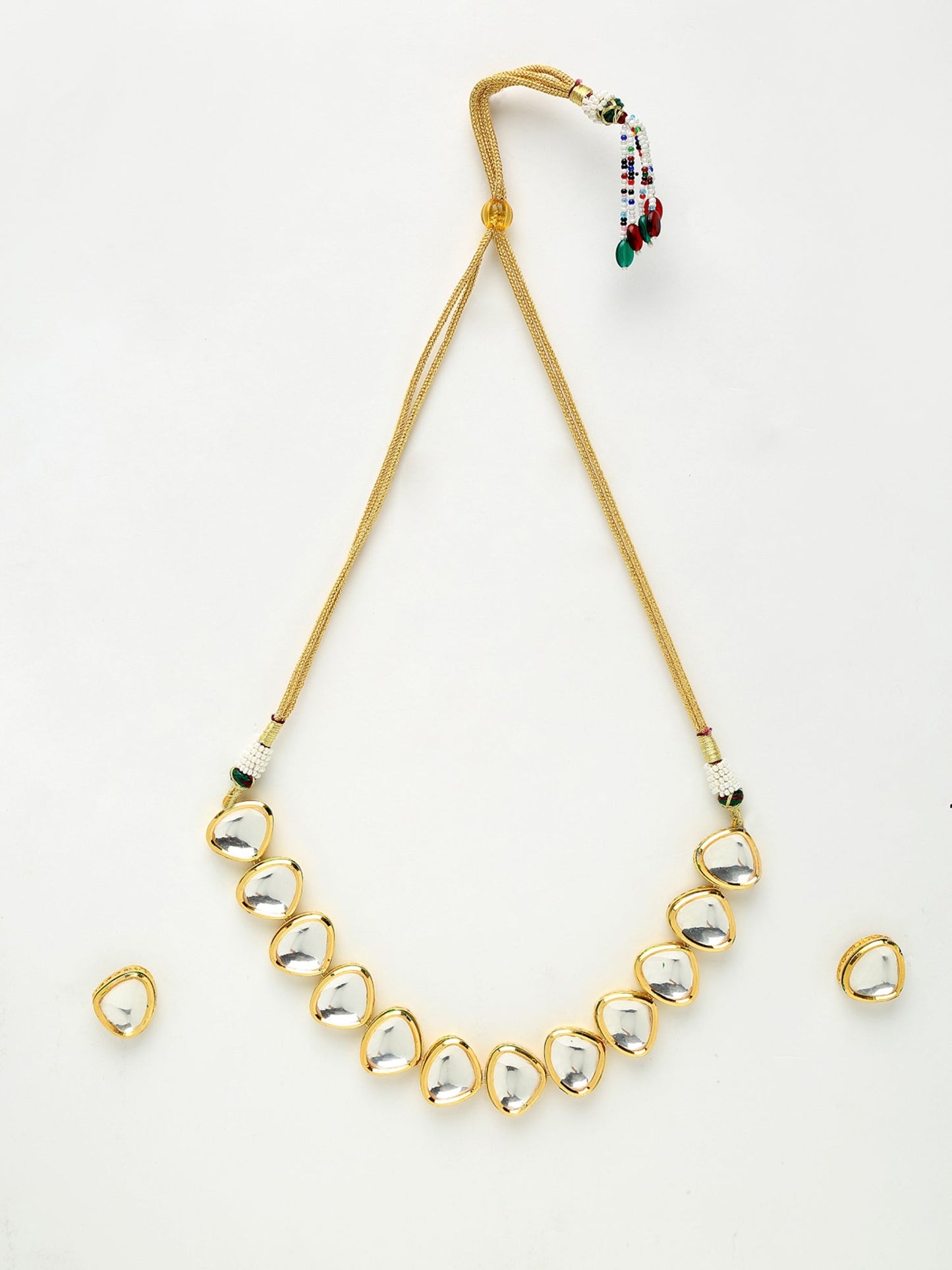 Kundan Choker With Kundan Studs - Ruby Raang