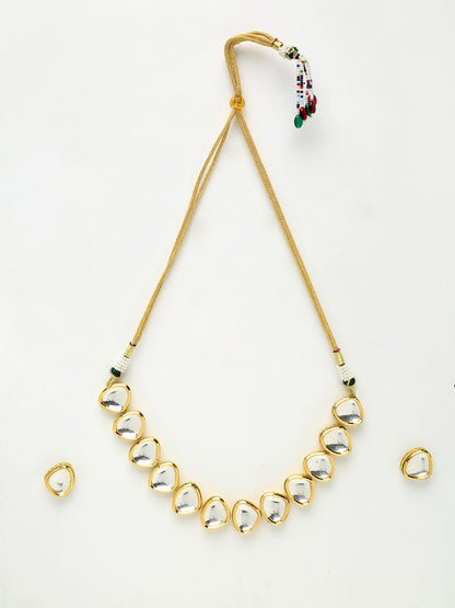Kundan Choker With Kundan Studs - Ruby Raang