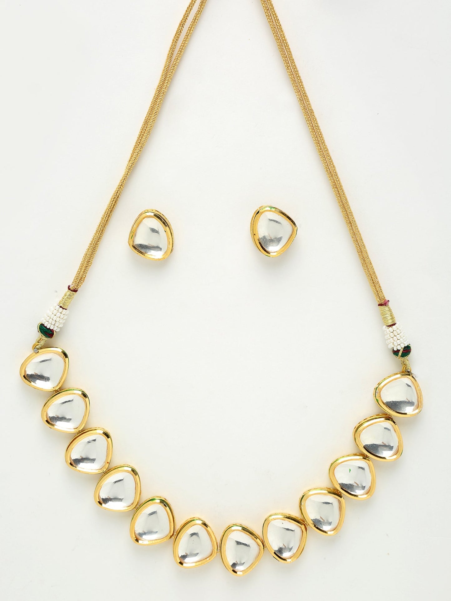 Kundan Choker With Kundan Studs - Ruby Raang
