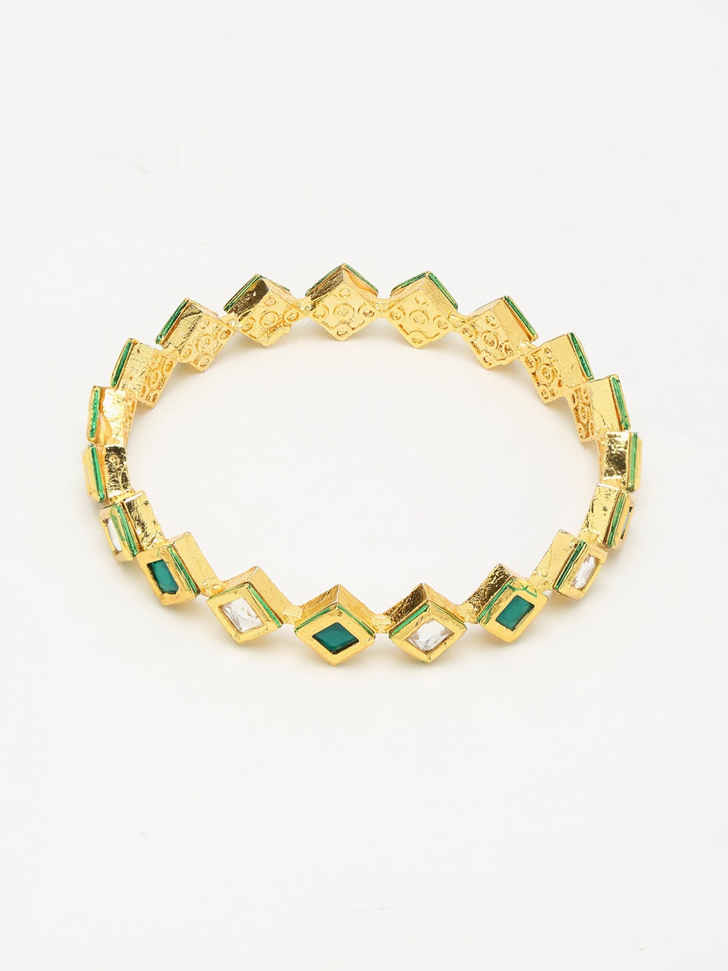 Kundan Bangles Set Of 2 - Ruby Raang
