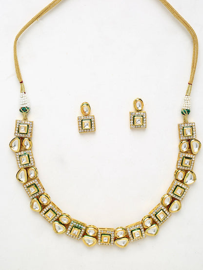 Kundan Choker With Studs - Ruby Raang
