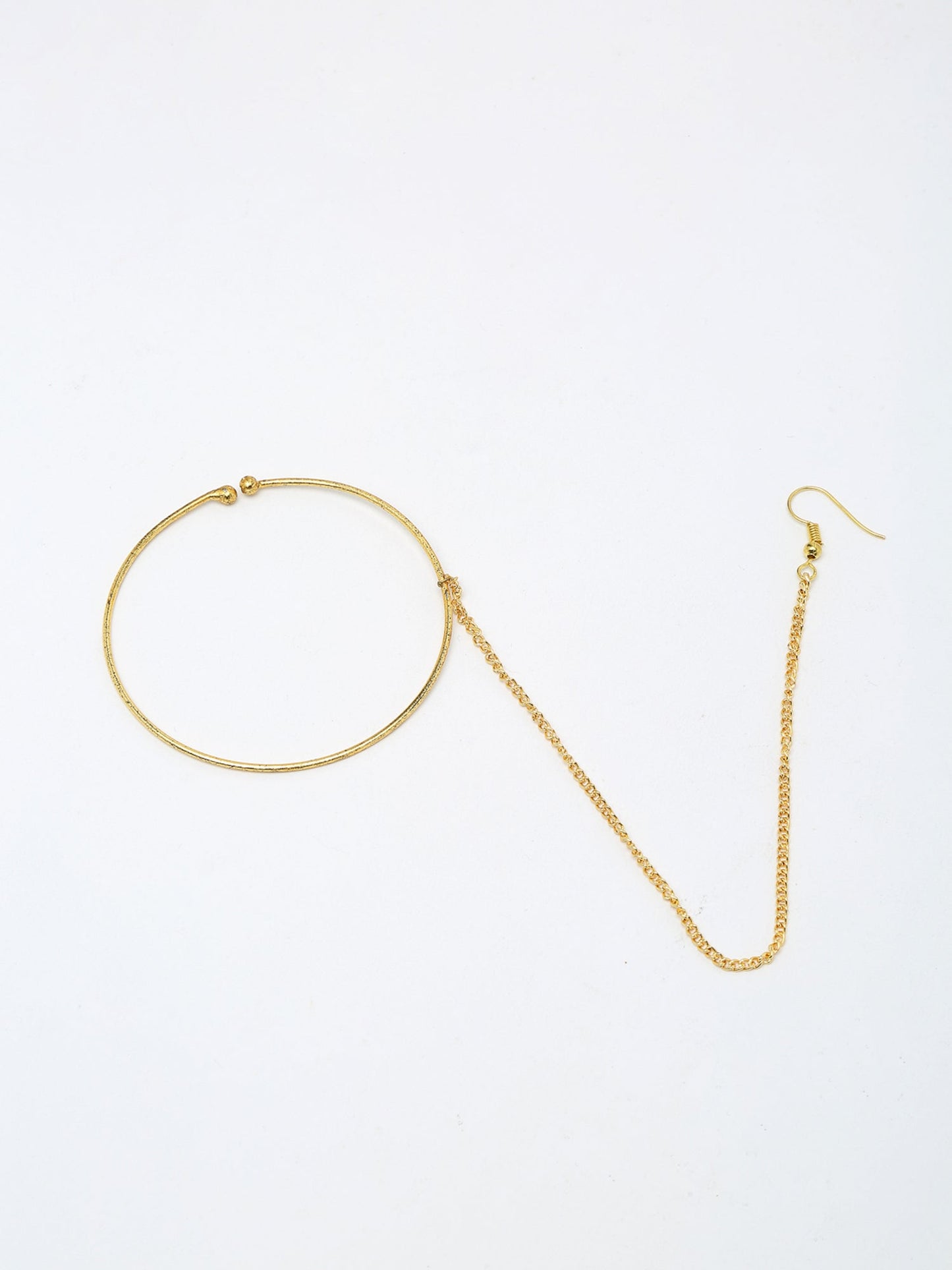 Golden Plated Nose Ring - Ruby Raang