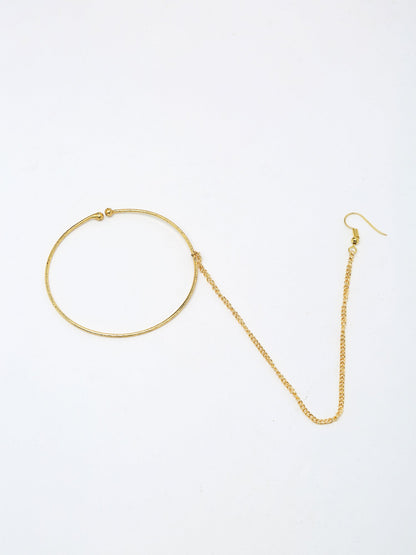 Golden Plated Nose Ring - Ruby Raang