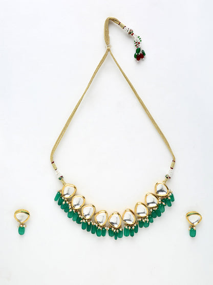 Kundan Choker With Studs - Ruby Raang