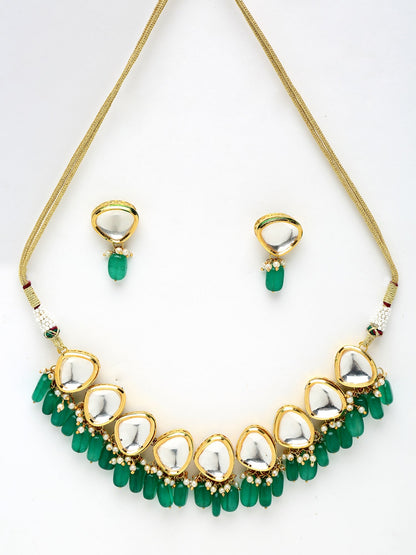 Kundan Choker With Studs - Ruby Raang