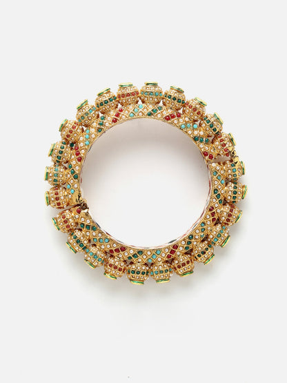 Multi Embellished Bangle - Ruby Raang