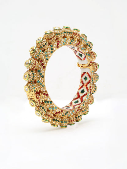 Multi Embellished Bangle - Ruby Raang