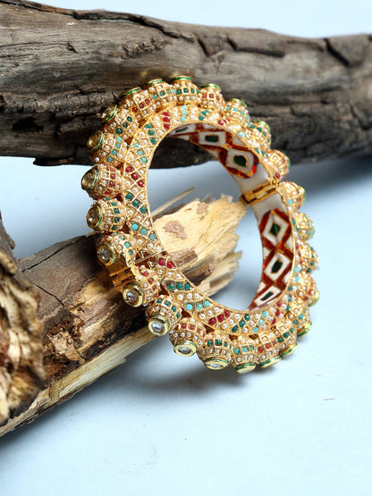 Multi Embellished Bangle - Ruby Raang