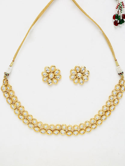 Kundan Choker With Studs - Ruby Raang (A380-58)