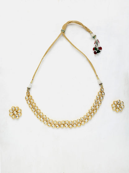 Kundan Choker With Studs - Ruby Raang (A380-58)