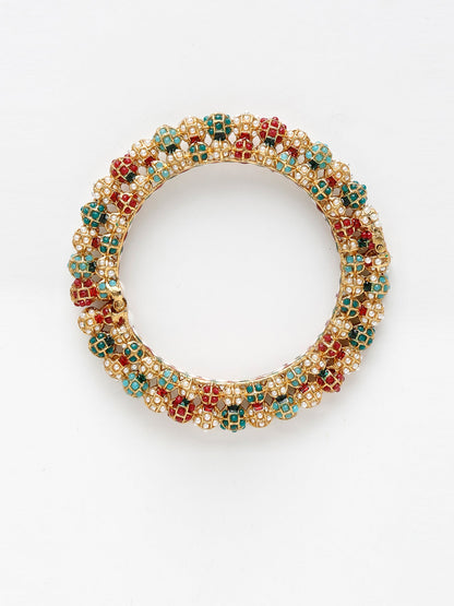 Multi Embellished Bangle - Ruby Raang