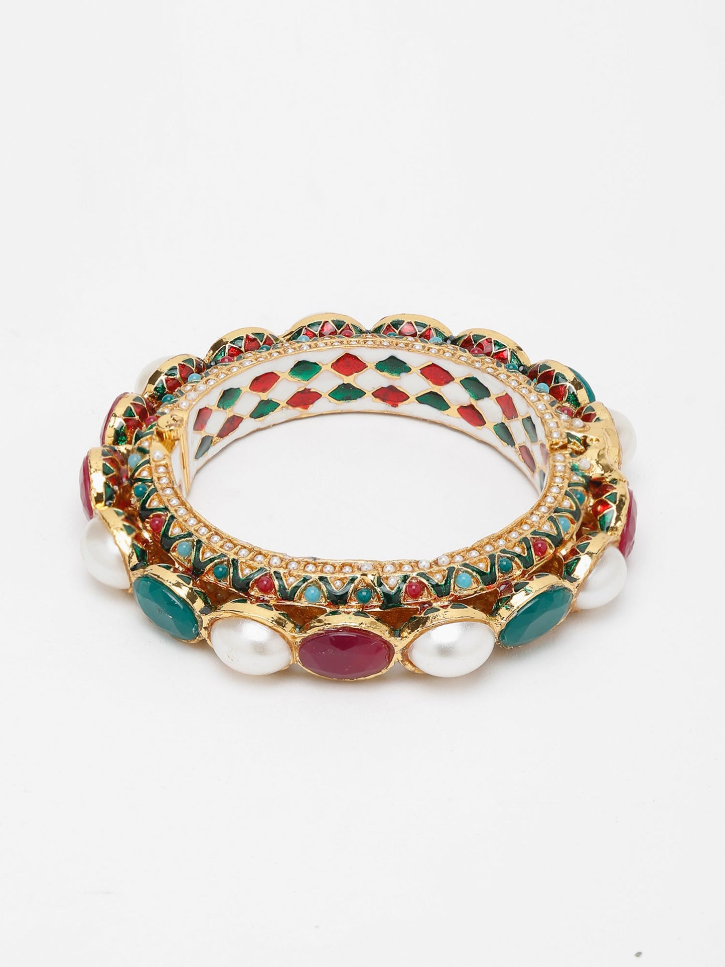 Multi Embellished Bangle - Ruby Raang