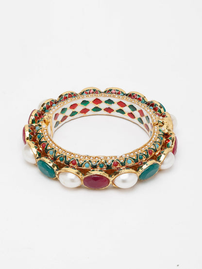 Multi Embellished Bangle - Ruby Raang