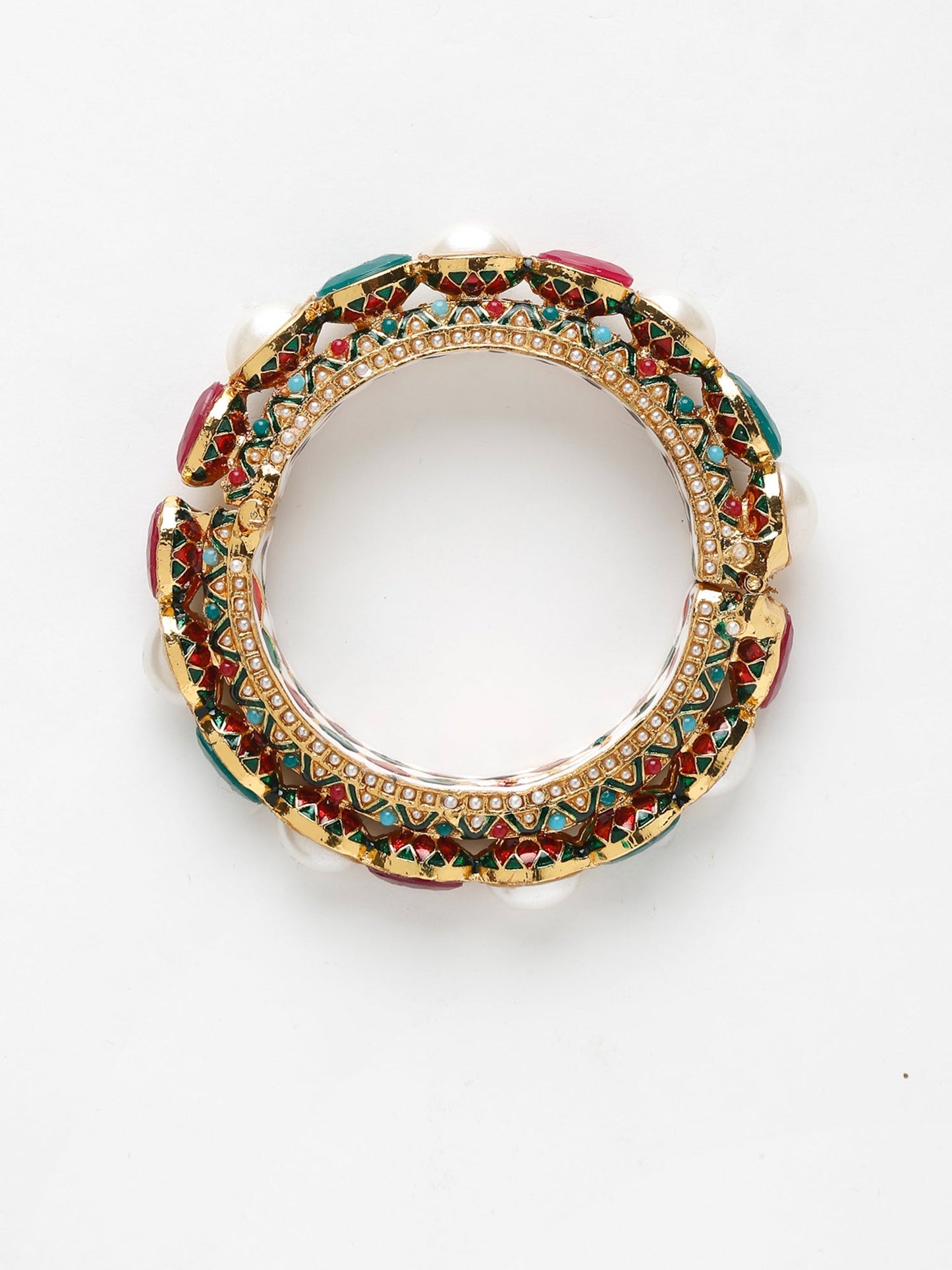 Multi Embellished Bangle - Ruby Raang