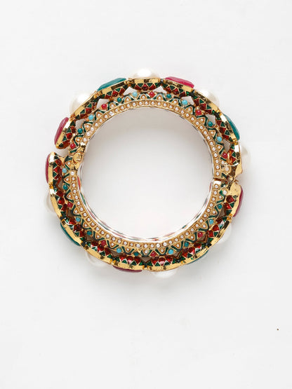 Multi Embellished Bangle - Ruby Raang