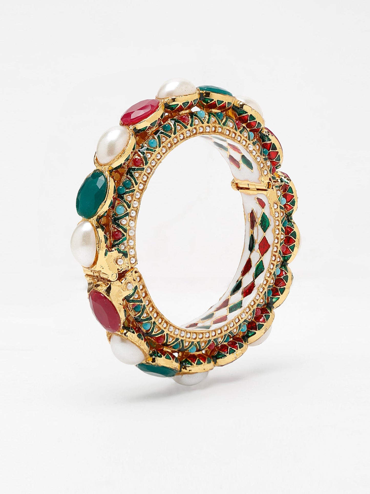 Multi Embellished Bangle - Ruby Raang