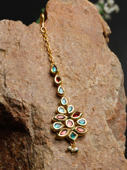Kundan Maang Tikka - Ruby Raang