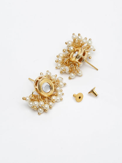 Stone Kundan Choker With Studs - Ruby Raang