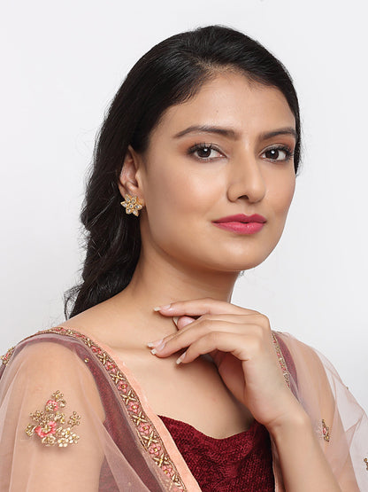 Kundan Studs - Ruby Raang