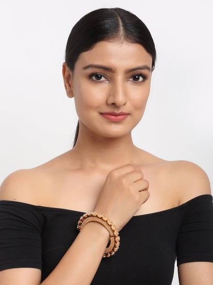 Pearl Embellished Bangle - Ruby Raang