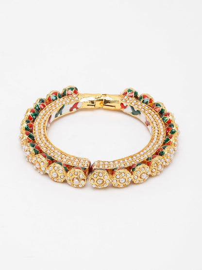 Pearl Embellished Bangle - Ruby Raang