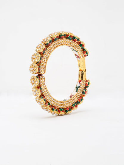 Pearl Embellished Bangle - Ruby Raang