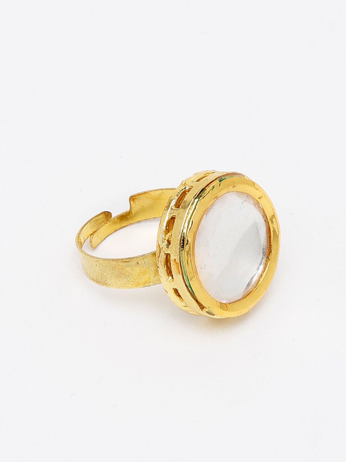 Kundan Ring - Ruby Raang