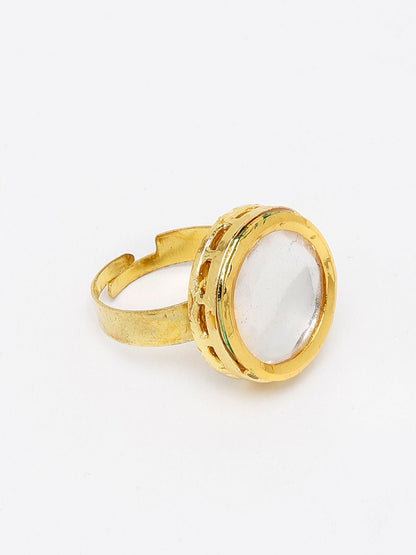 Kundan Ring - Ruby Raang