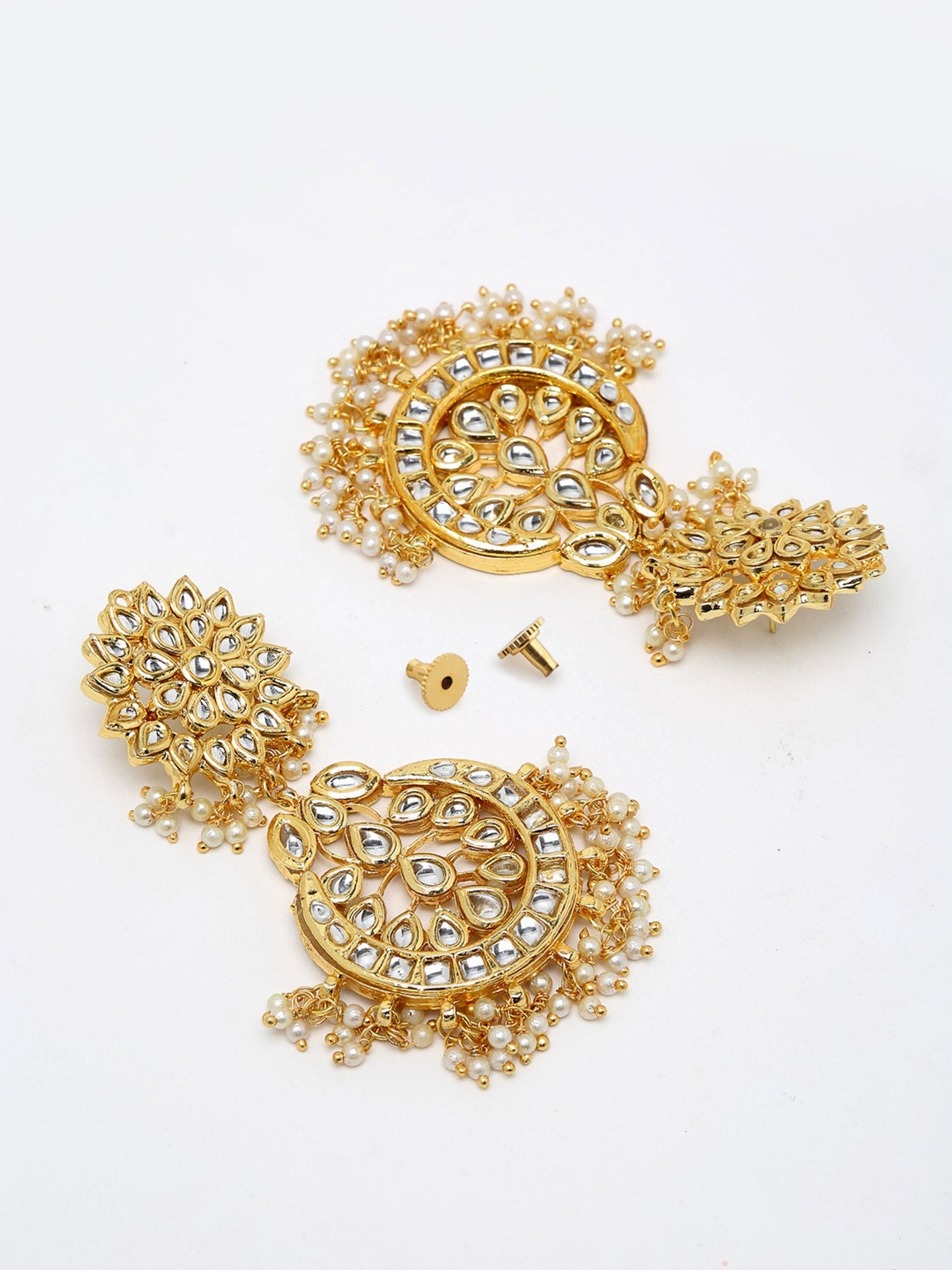 Stone Kundan Choker With Studs - Ruby Raang