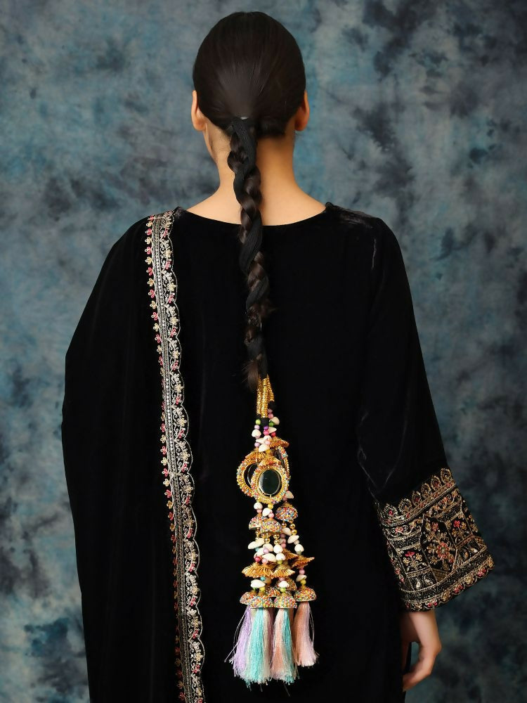 Ruby Raang Shell And Mirror Work Parandi