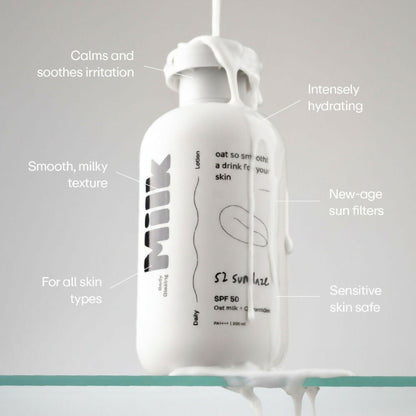 52 Sundaze SPF50 Body Glazing Milk with Oat Milk & Ceramides